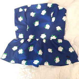 Abercrombie and Fitch strapless floral top medium
